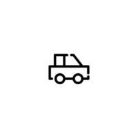 Car incomplete line art icon template vector