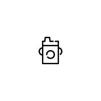 Feeding Bottle incomplete line art icon template vector