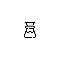 Coffee Filter incomplete line art icon template vector