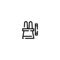 Magic Hat incomplete line art icon template vector