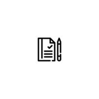 Exam incomplete line art icon template vector