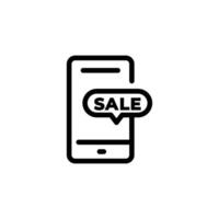 Mobile Phone incomplete line art icon template vector