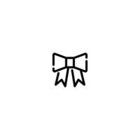 Bow incomplete line art icon template vector
