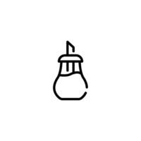 Coffee Pot incomplete line art icon template vector