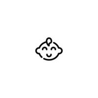 Baby Boy incomplete line art icon template vector