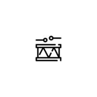 Drum incomplete line art icon template vector