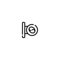 Sign incomplete line art icon template vector