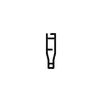 Thermometer incomplete line art icon template vector