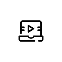 Media incomplete line art icon template vector