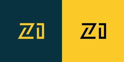 ZI monogram logo design. vector