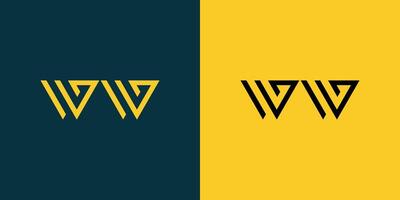 WW monogram logo design. vector