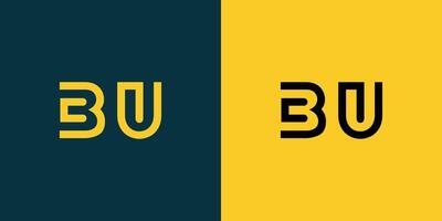 BU monogram logo design. vector