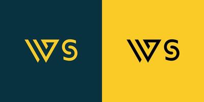 WS monogram logo design. vector