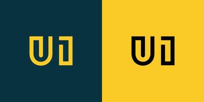 UI monogram logo design. vector