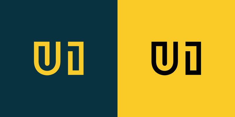 UI monogram logo design.