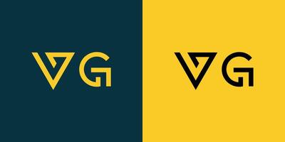VG monogram logo design. vector