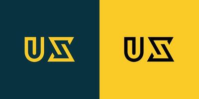 UX monogram logo design. vector