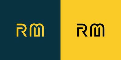 RM monogram logo design. vector