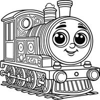 Thomas the train coloring pages vector