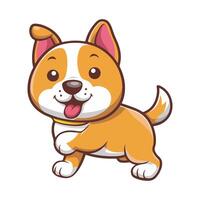 A cartoon dog with a tongue out and a smile vector