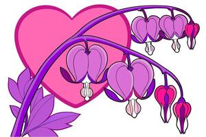 A heart and a bleeding heart clip art vector