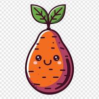 Cartoon carrot with a smile on its face vector