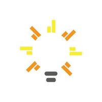 Lothere is a bulb with a face and a light on it, vector