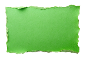 Green paper with torn edges texture for using as text box png