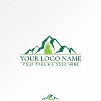 Logo design graphic concept creative premium stock image graphic simple unique green tree park forest mountain mont. Related adventure scenery vector