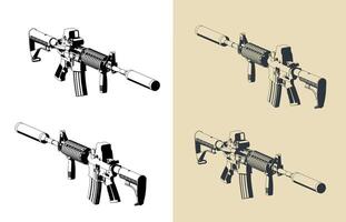 Automatic carbine M4A1 vector