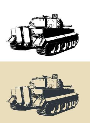 Tiger heavy tank from WWII