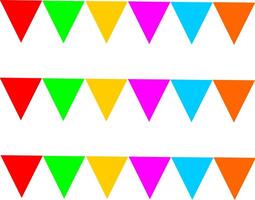 set of colorful flags vector