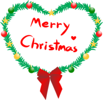 Heart Merry Christmas element png