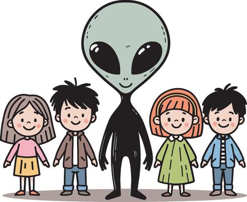 Alien Kids Vector Art, Icons, and Graphics for Free Download