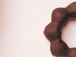 Delicious sweet donuts close up for food background. photo