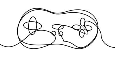 continuous line drawing of joystick symbol. abstract line art illustration vector