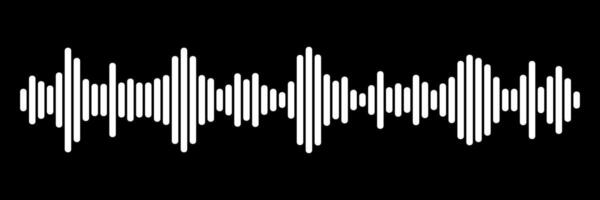 Sound Wave Symbol of Equaliser. Isolated on black background. vector