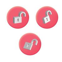 set icons of a padlock vector