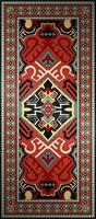 Carpet design with light decorative pattern. Long carpet. Red carpet. vector