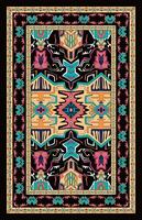 Vintage carpet, abstract pattern Graphic elements vector