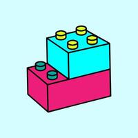 Lego blocks icon vector