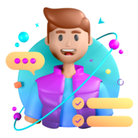 3D User Profile Metaverse png