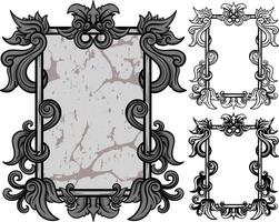 square frame with black and white vector