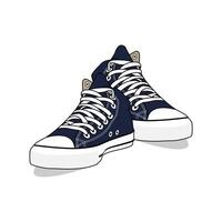 sneakers in navy blue on a white background vector