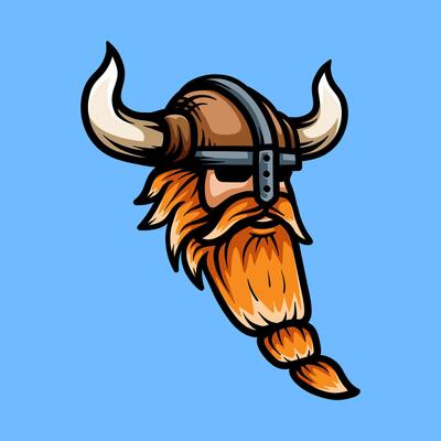 viking head character isolated drawing line art style sketch classic vintage design illustration