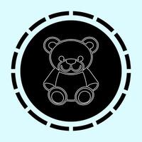 teddy bear illustration icon vector
