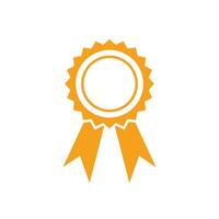 Award ribbon icon illustration. Flat design style eps 10. Gold medal icon on white background. Gold medal design element, symbol of victory. First place, the winner, the best. vector