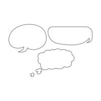 Comic speech bubbles. Chat symbol. Flat design style chat bubble collection illustration. Design illustration element with comic design themes, clouds and speech bubbles vector