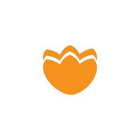 Tulip flower flat icon. Single high quality outline symbol for web design or mobile app. Thin line signs for design logo. Orange color pictogram on white background vector