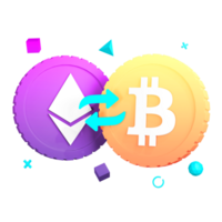 3D Cryptocurrency Exchange png
